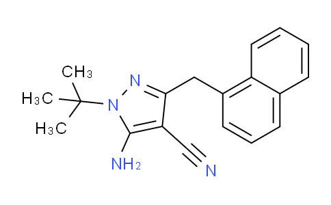 CAS No. 221243-77-2, 5-Amino-1-(tert-butyl)-3-(naphthalen-1-ylmethyl)-1H-pyrazole-4-carbonitrile
