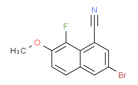 CAS No. 858946-63-1, 3-Bromo-8-fluoro-7-methoxy-1-naphthonitrile