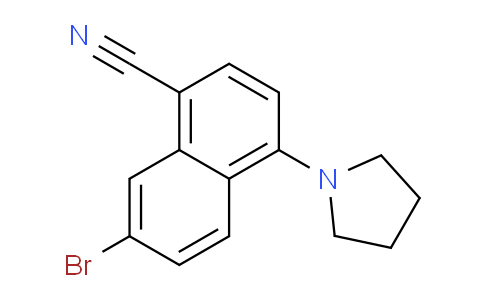 CAS No. 870966-70-4, 7-Bromo-4-(pyrrolidin-1-yl)-1-naphthonitrile