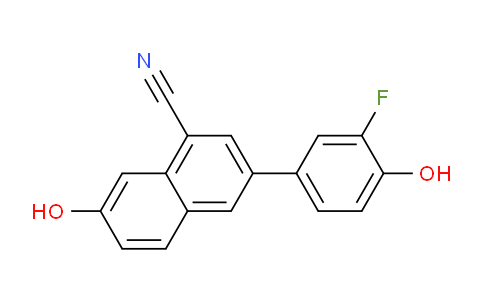 CAS No. 550997-55-2, 3-(3-Fluoro-4-hydroxyphenyl)-7-hydroxy-1-naphthonitrile