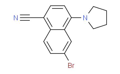 CAS No. 870966-71-5, 6-Bromo-4-(pyrrolidin-1-yl)-1-naphthonitrile