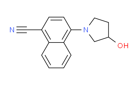 CAS No. 664362-70-3, 4-(3-Hydroxypyrrolidin-1-yl)-1-naphthonitrile