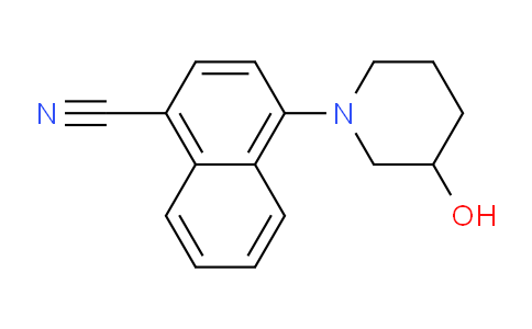 CAS No. 664362-92-9, 4-(3-Hydroxypiperidin-1-yl)-1-naphthonitrile