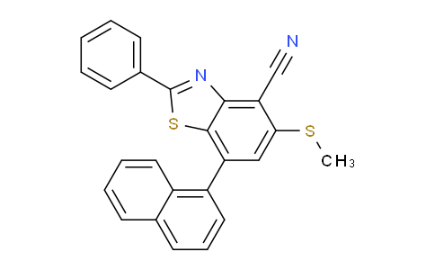 CAS No. 918801-27-1, 5-(Methylthio)-7-(naphthalen-1-yl)-2-phenylbenzo[d]thiazole-4-carbonitrile