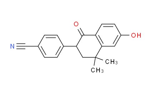 CAS No. 1956340-42-3, 4-(6-Hydroxy-4,4-dimethyl-1-oxo-1,2,3,4-tetrahydronaphthalen-2-yl)benzonitrile