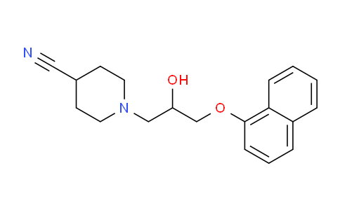 CAS No. 65919-67-7, 1-(2-Hydroxy-3-(naphthalen-1-yloxy)propyl)piperidine-4-carbonitrile