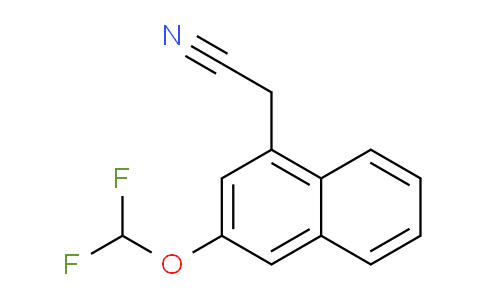 CAS No. 1261808-14-3, 2-(Difluoromethoxy)naphthalene-4-acetonitrile