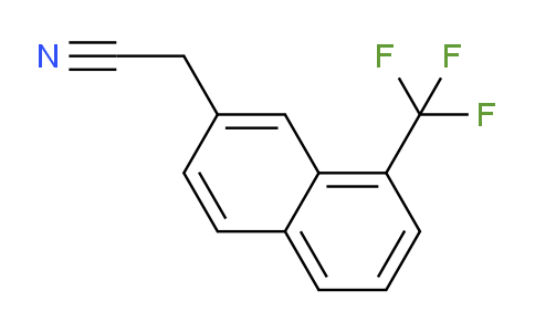 CAS No. 1261631-76-8, 1-(Trifluoromethyl)naphthalene-7-acetonitrile