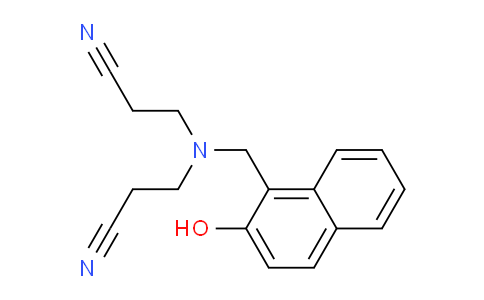 CAS No. 6641-91-4, 3,3'-(((2-Hydroxynaphthalen-1-yl)methyl)azanediyl)dipropanenitrile
