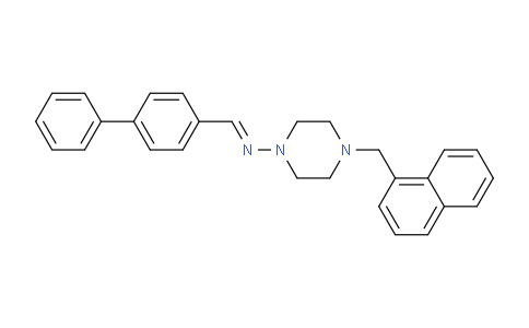 CAS No. 303102-34-3, N-([1,1'-Biphenyl]-4-ylmethylene)-4-(naphthalen-1-ylmethyl)piperazin-1-amine