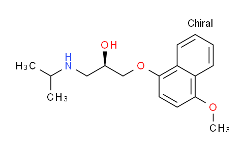 CAS No. 437999-44-5, (R)-1-(Isopropylamino)-3-((4-methoxynaphthalen-1-yl)oxy)propan-2-ol