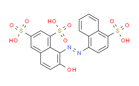 CAS No. 7244-14-6, (E)-7-Hydroxy-8-((4-sulfonaphthalen-1-yl)diazenyl)naphthalene-1,3-disulfonic acid