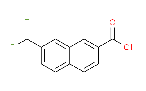 CAS No. 1261489-05-7, 2-(Difluoromethyl)naphthalene-7-carboxylic acid