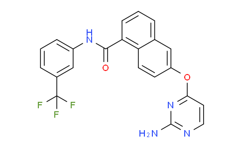 MC766470 | 861875-60-7 | 6-((2-Aminopyrimidin-4-yl)oxy)-N-(3-(trifluoromethyl)phenyl)-1-naphthamide