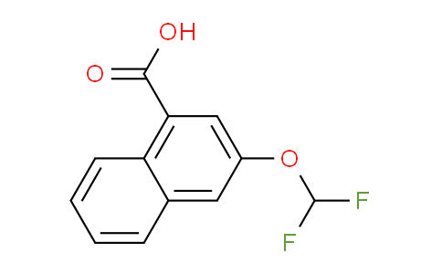 CAS No. 1261470-10-3, 2-(Difluoromethoxy)naphthalene-4-carboxylic acid