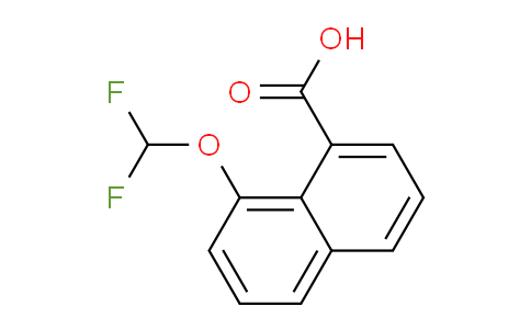 CAS No. 1261769-97-4, 1-(Difluoromethoxy)naphthalene-8-carboxylic acid