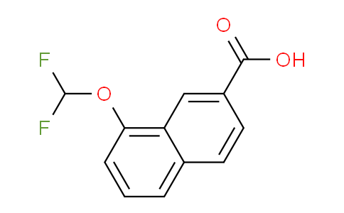 CAS No. 1261871-37-7, 1-(Difluoromethoxy)naphthalene-7-carboxylic acid