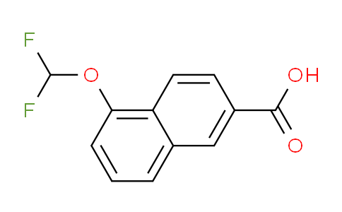 CAS No. 1261488-83-8, 1-(Difluoromethoxy)naphthalene-6-carboxylic acid