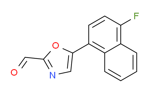 CAS No. 1394021-38-5, 5-(4-Fluoronaphthalen-1-yl)oxazole-2-carbaldehyde