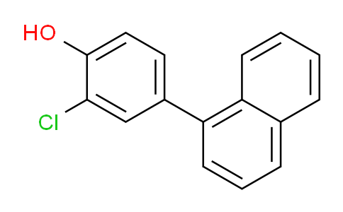 CAS No. 1261961-10-7, 2-Chloro-4-(naphthalen-1-yl)phenol