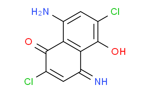 CAS No. 828934-33-4, 8-Amino-2,6-dichloro-5-hydroxy-4-iminonaphthalen-1(4H)-one