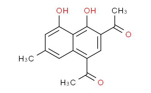 CAS No. 1791-38-4, 1,1'-(4,5-Dihydroxy-7-methylnaphthalene-1,3-diyl)diethanone