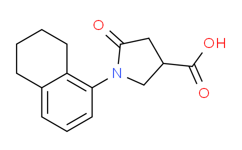 CAS No. 913741-97-6, 5-Oxo-1-(5,6,7,8-tetrahydronaphthalen-1-yl)pyrrolidine-3-carboxylic acid