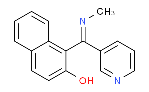 CAS No. 58199-77-2, 1-((Methylimino)(pyridin-3-yl)methyl)naphthalen-2-ol
