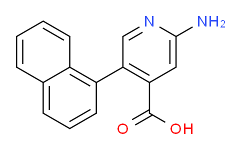 CAS No. 1261927-49-4, 2-Amino-5-(naphthalen-1-yl)isonicotinic acid