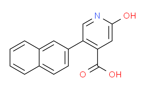 CAS No. 1261984-47-7, 2-Hydroxy-5-(naphthalen-2-yl)isonicotinic acid