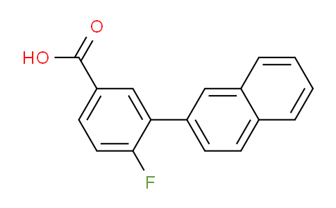 CAS No. 1261911-29-8, 4-Fluoro-3-(naphthalen-2-yl)benzoic acid