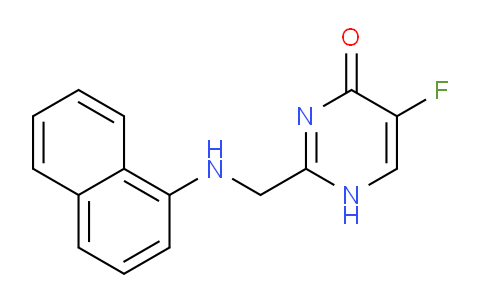 CAS No. 143501-88-6, 5-Fluoro-2-((naphthalen-1-ylamino)methyl)pyrimidin-4(1H)-one