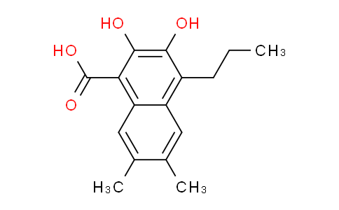 CAS No. 213971-33-6, 2,3-Dihydroxy-6,7-dimethyl-4-propyl-1-naphthoic acid