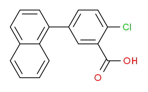 CAS No. 1262009-68-6, 2-Chloro-5-(naphthalen-1-yl)benzoic acid