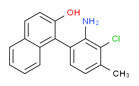 CAS No. 1424386-46-8, 1-(2-Amino-3-chloro-4-methylphenyl)naphthalen-2-ol
