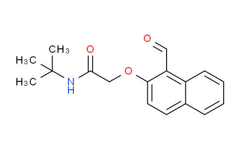 CAS No. 1156043-76-3, N-(tert-Butyl)-2-((1-formylnaphthalen-2-yl)oxy)acetamide