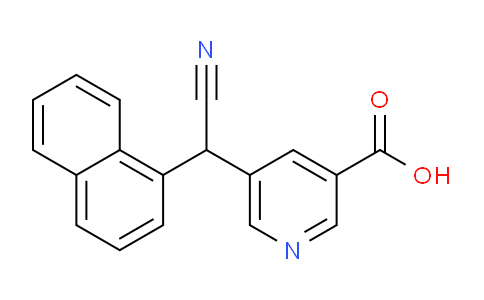 CAS No. 199285-56-8, 5-(Cyano(naphthalen-1-yl)methyl)nicotinic acid