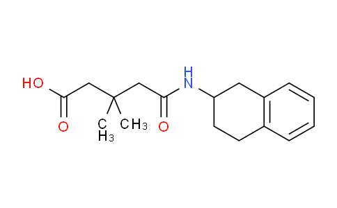 CAS No. 924843-84-5, 3,3-Dimethyl-5-oxo-5-((1,2,3,4-tetrahydronaphthalen-2-yl)amino)pentanoic acid