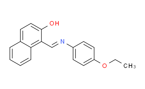 CAS No. 899-66-1, 1-(((4-Ethoxyphenyl)imino)methyl)naphthalen-2-ol