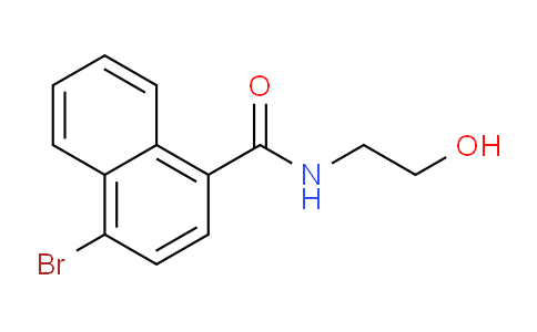 CAS No. 1375069-28-5, 4-Bromo-N-(2-hydroxyethyl)naphthalene-1-carboxamide