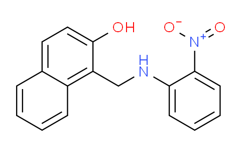 CAS No. 6638-94-4, 1-(((2-Nitrophenyl)amino)methyl)naphthalen-2-ol