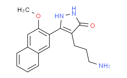 CAS No. 881040-86-4, 4-(3-Aminopropyl)-5-(3-methoxynaphthalen-2-yl)-1H-pyrazol-3(2H)-one