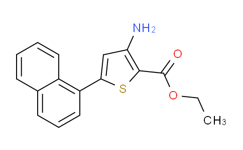 CAS No. 881041-63-0, Ethyl 3-amino-5-(naphthalen-1-yl)thiophene-2-carboxylate