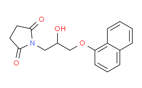 CAS No. 345931-85-3, 1-(2-Hydroxy-3-(naphthalen-1-yloxy)propyl)pyrrolidine-2,5-dione