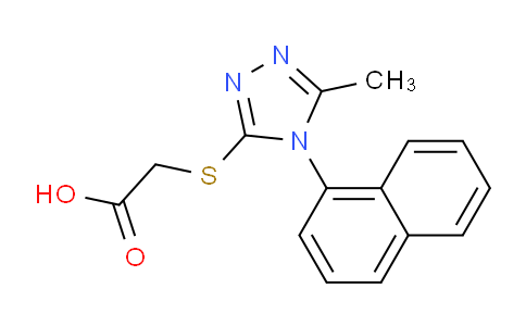 CAS No. 886498-52-8, 2-((5-Methyl-4-(naphthalen-1-yl)-4H-1,2,4-triazol-3-yl)thio)acetic acid