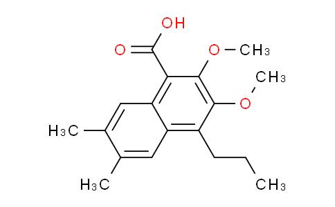 CAS No. 213971-46-1, 2,3-Dimethoxy-6,7-dimethyl-4-propyl-1-naphthoic acid