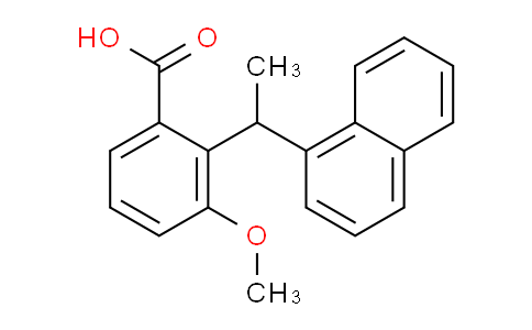 CAS No. 62064-48-6, 3-Methoxy-2-(1-(naphthalen-1-yl)ethyl)benzoic acid