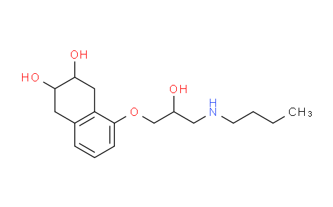 CAS No. 63646-28-6, 5-(3-(Butylamino)-2-hydroxypropoxy)-1,2,3,4-tetrahydronaphthalene-2,3-diol