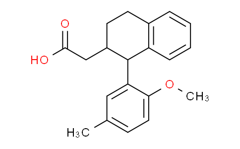 CAS No. 6316-00-3, 2-(1-(2-Methoxy-5-methylphenyl)-1,2,3,4-tetrahydronaphthalen-2-yl)acetic acid