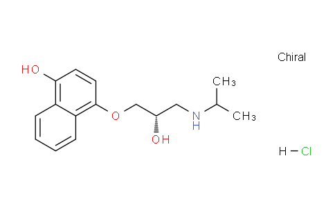 CAS No. 135201-50-2, (S)-4-(2-Hydroxy-3-(isopropylamino)propoxy)naphthalen-1-ol hydrochloride